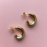 CHUNKY ORGANIC HOOP EARRINGS