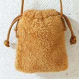 FAUX SHEARLING MINI CROSS BODY BAG