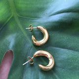 CHUNKY ORGANIC HOOP EARRINGS