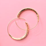 STATEMENT HAMMERED HOOP EARRINGS