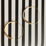 STATEMENT HAMMERED HOOP EARRINGS