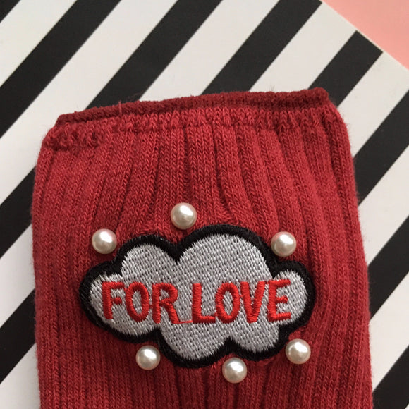 EMBELLISHED LOVE SOCKS