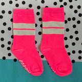 KIDS NEON PINK SPORTY SOCKS