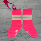 KIDS NEON PINK SPORTY SOCKS