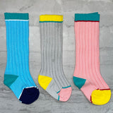 PACK OF 3 BABY COLOUR BLOCK SOCKS