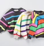 RAINBOW STRIPE SWEATSHIRT