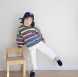 RAINBOW STRIPE SWEATSHIRT