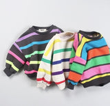 RAINBOW STRIPE SWEATSHIRT