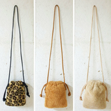 FAUX SHEARLING MINI CROSS BODY BAG